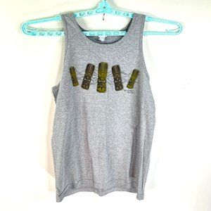 17th Street Surf Shop Tank Top Adult Size L Gray Virginia Beech VA Graphic Tee